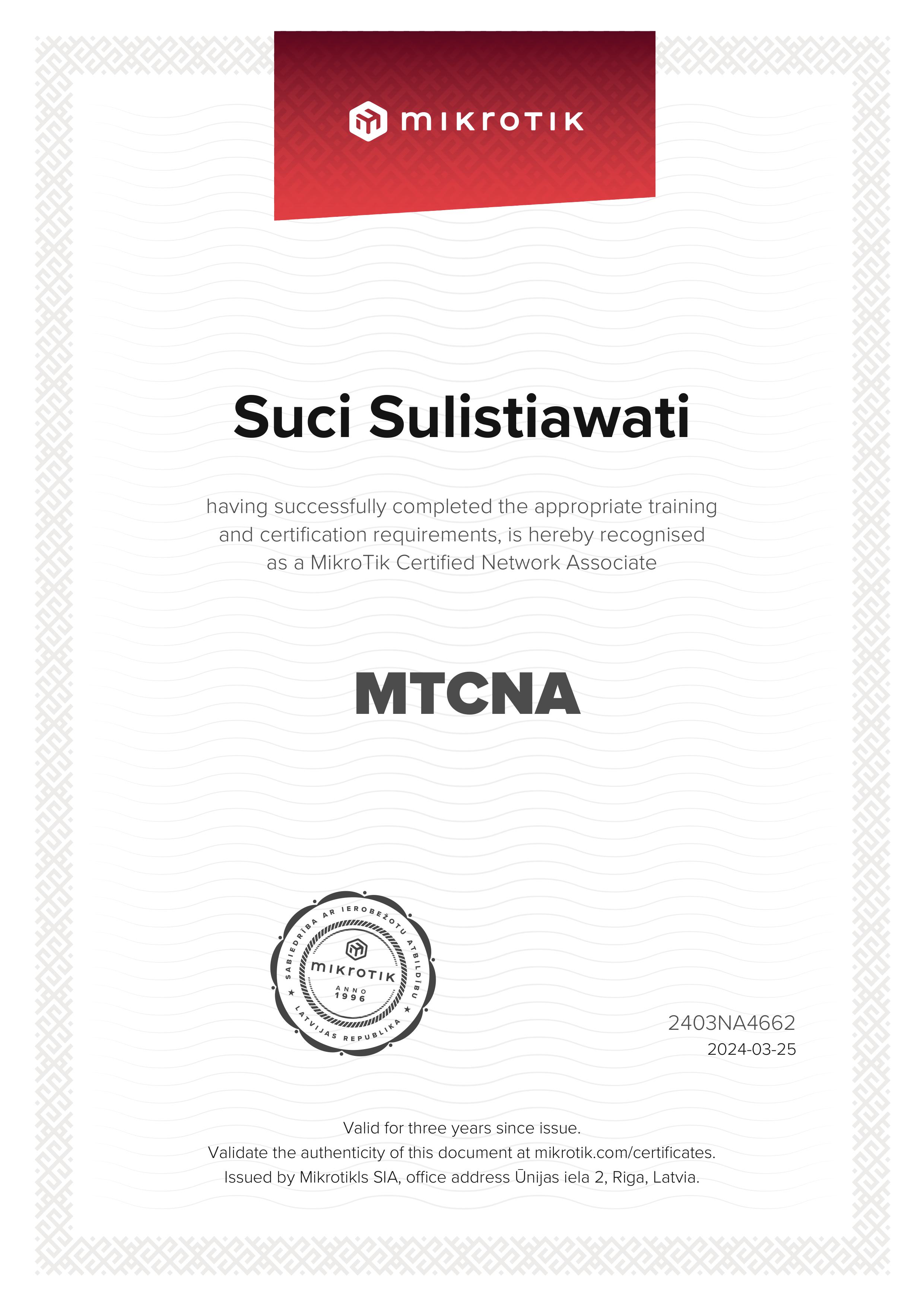 Certificate 2